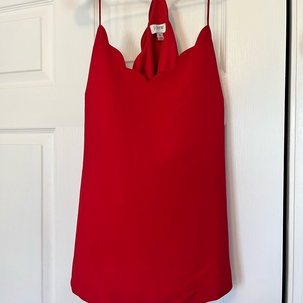 J. Crew Vibrant Red Camisole Top